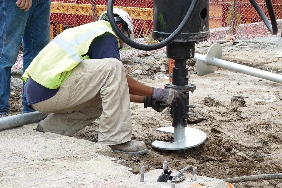 Helical Pier Installation in Angier, NC